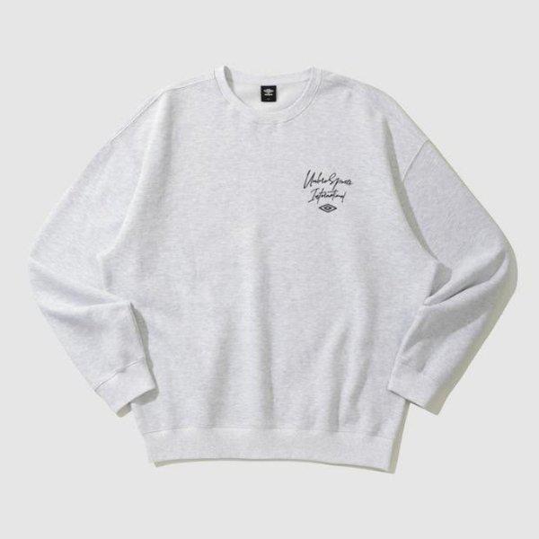 長袖Tシャツ TQT UP421CFSN3-WMG ローズグラフィック裏起毛スウェットシャツ / グレー