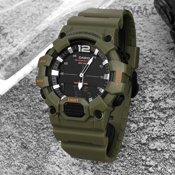 HDC-700-3A2 テレメモ アナデジ ミリタリー スポーツ メンズ ウレタン 腕時計 d