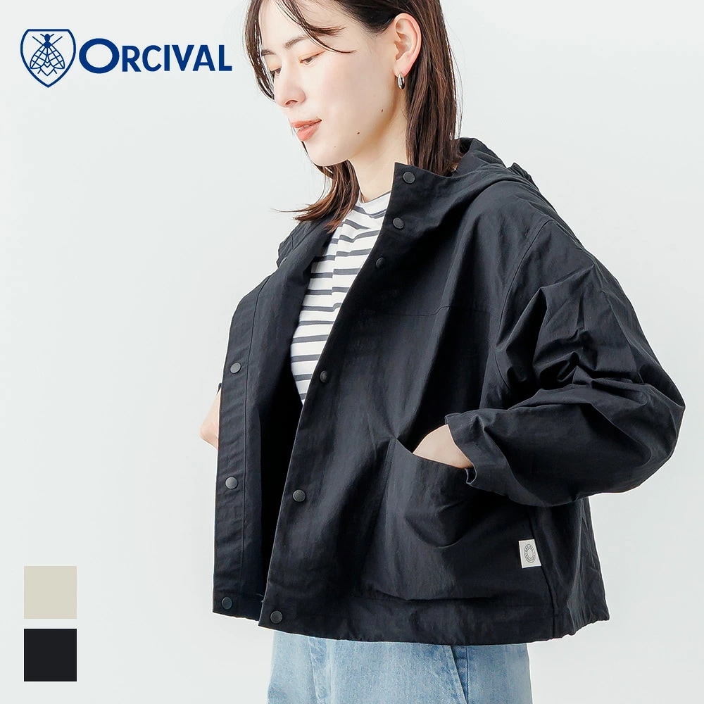 【2026春夏】オーシバル / オーチバル ORCIVAL タイプライター フードライトジャケット #OR-A0778NCK ライトジャケット 羽織 ナイロン パーカー ゆったり ショート丈 短丈