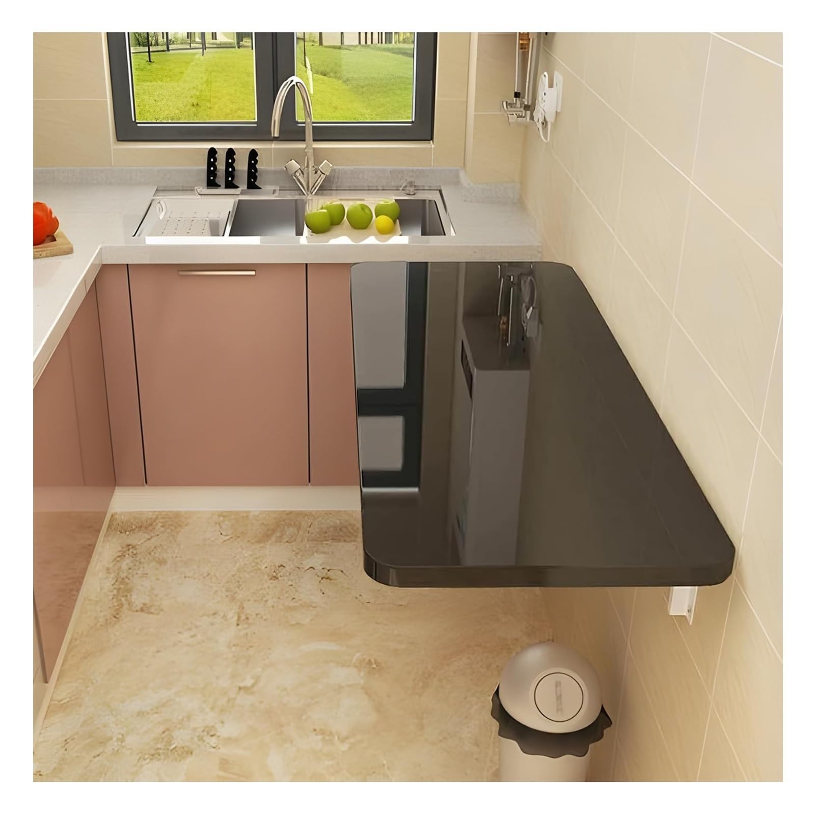 折りたたみ壁の棚のコンパクトな木製デスク LWX 11,759円