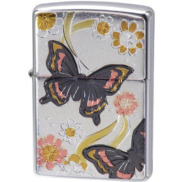 ZIPPO ジッポーライター　電鋳板 貼付け 蝶 チョウ