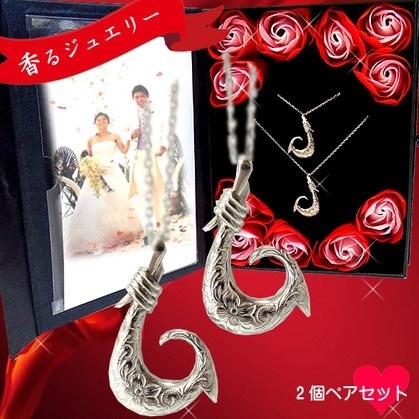 ペアネックレス ハワイアンジュエリー フィッシュフックネックレス スチールシルバー ステンレス 誕生 9,395円