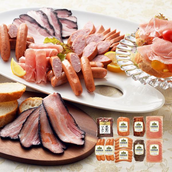 北海道 札幌バルナバハム 札幌開拓使ハムセット ベーコン ボンレス パストラミ 肩ロース 焼豚 チーズ ウインナー ポーク ハム ギフト SISK