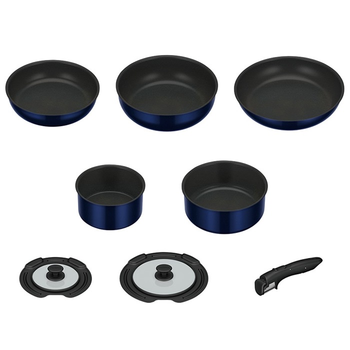 取っ手のとれるフライパン８点セットEA KSE-8A-DPBL ディープブルー 食洗機対応 ガス火専用 8,224円