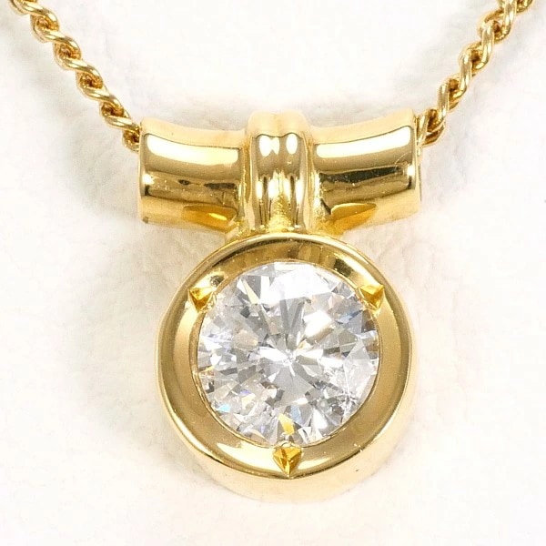 K18 18金 YG ネックレス ダイヤ 0.28 鑑別書 【中古】