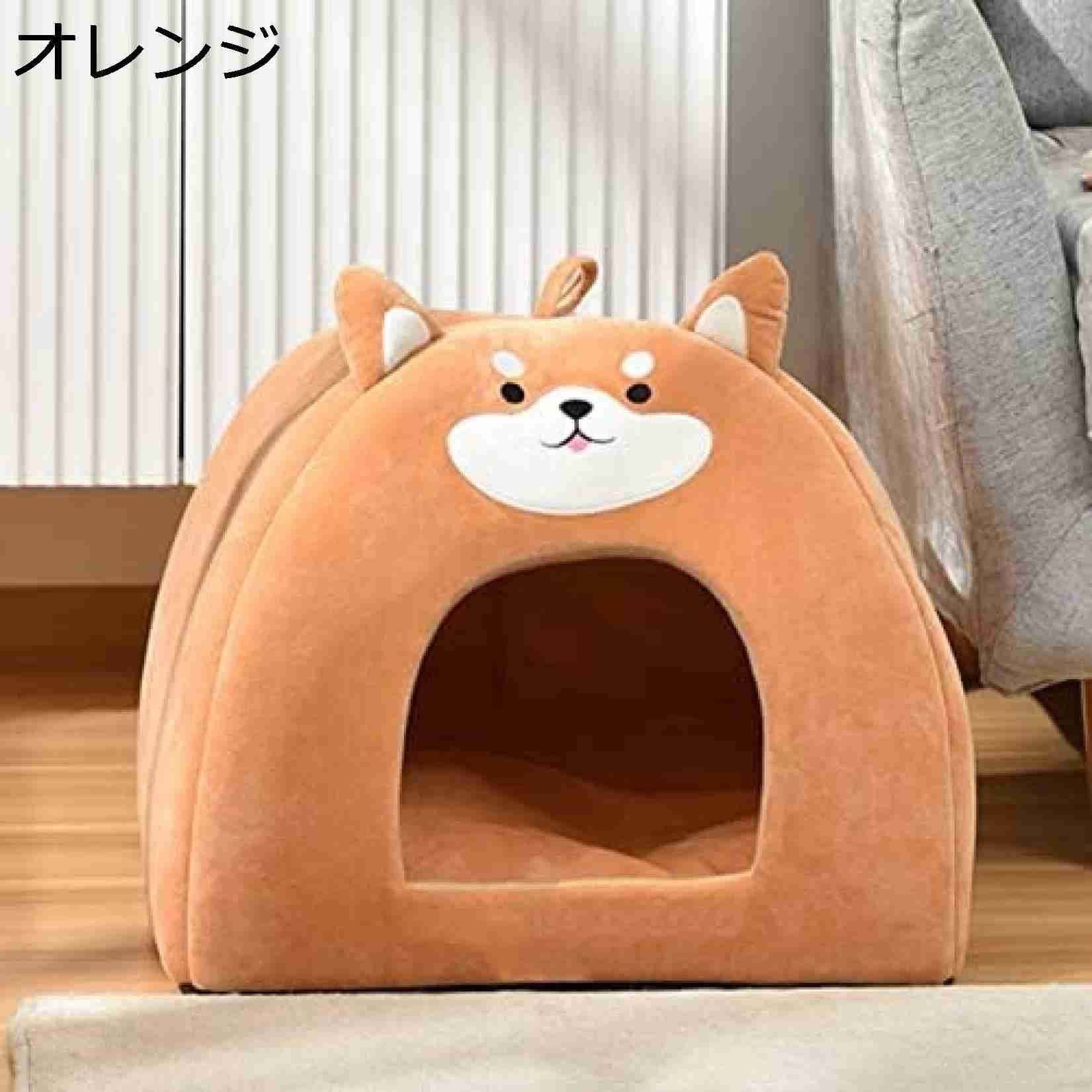 犬 猫 ベッド ドーム ペットベッド ドーム型 ペットハウス 2way 折りたたみ可 犬猫用 室内用 冬用 犬 ペットベッド 屋根付き オールシーズン 大型犬/中型犬/小型犬 クッション付き 犬用ベッ