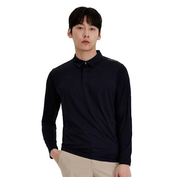 男性用夏のアウトドア登山機能性冷感スリーブジェリーTシャツ ブラック_CC