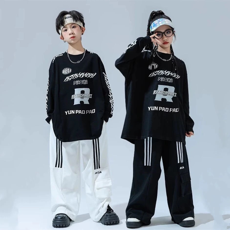 子供の街のダンスのファッション服の公演服のhiphopのゆったりしたスウェットのフレームのドラムのショーのスーツの子供のジャズのダンスの服装