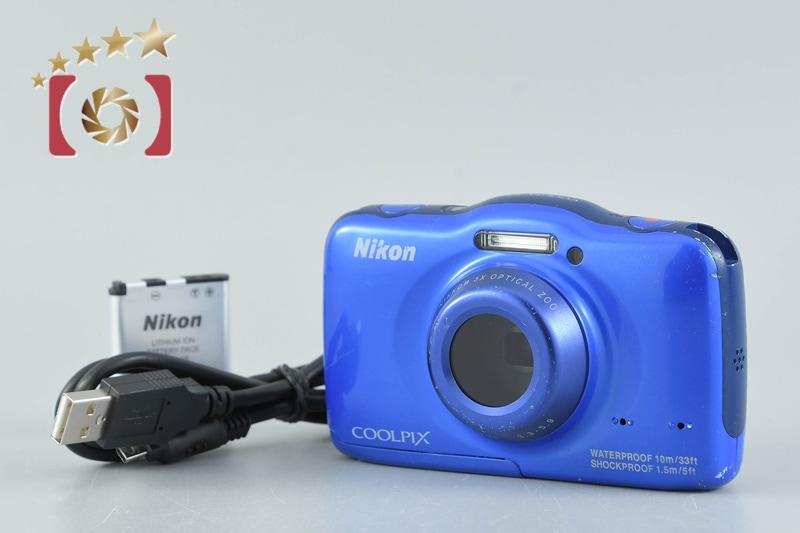 COOLPIX S32 ブルー コンパクトデジタルカメラ
