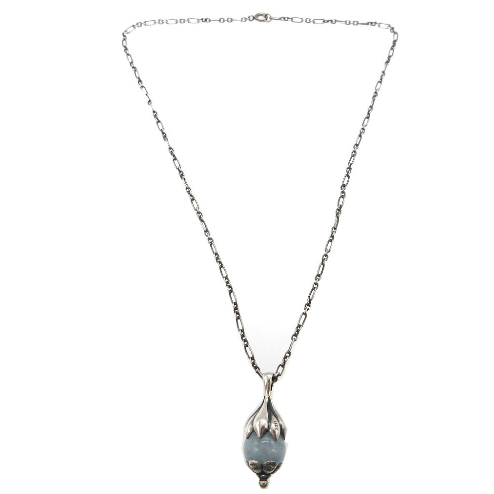 美品 ジョージジェンセン ヘリテージコレクション 2011年復刻 ネックレス シルバー925/アクアマリン/シルバー925 シルバー 1100【中古】Georg Jensen レディース