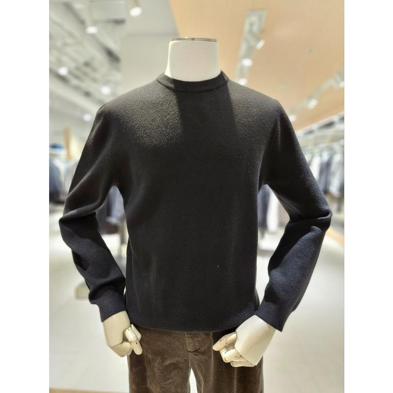 [坡州店] [AND Z()]ブラックカラーソリッドセーター(BOE4ER1001BK)