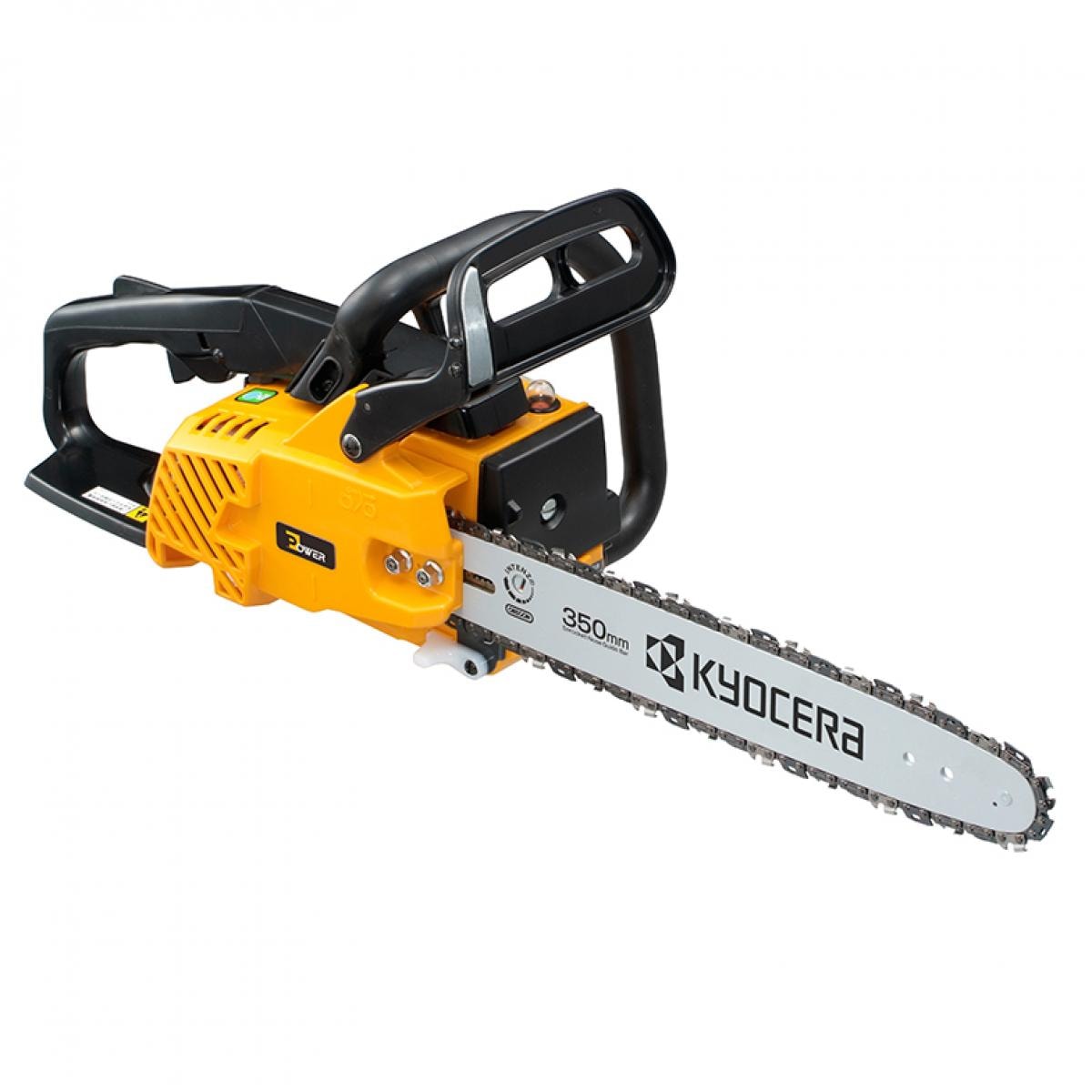 京セラ 旧リョービ エンジンチェンソー ES-3135 4051002 排気量30.1m 切断長さ350mm リヤハンドル インテンズバー 防振 チェーンソー cm　裏貼