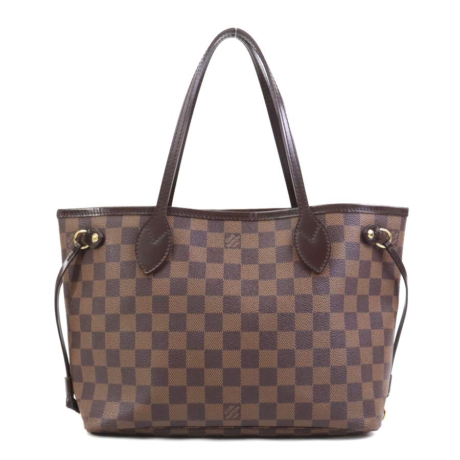 ルイ ヴィトン LOUIS VUITTON トートバッグ ダミエ ネヴァーフルPM ダミエキャンバス ブラウン ゴールド レディース e59951g