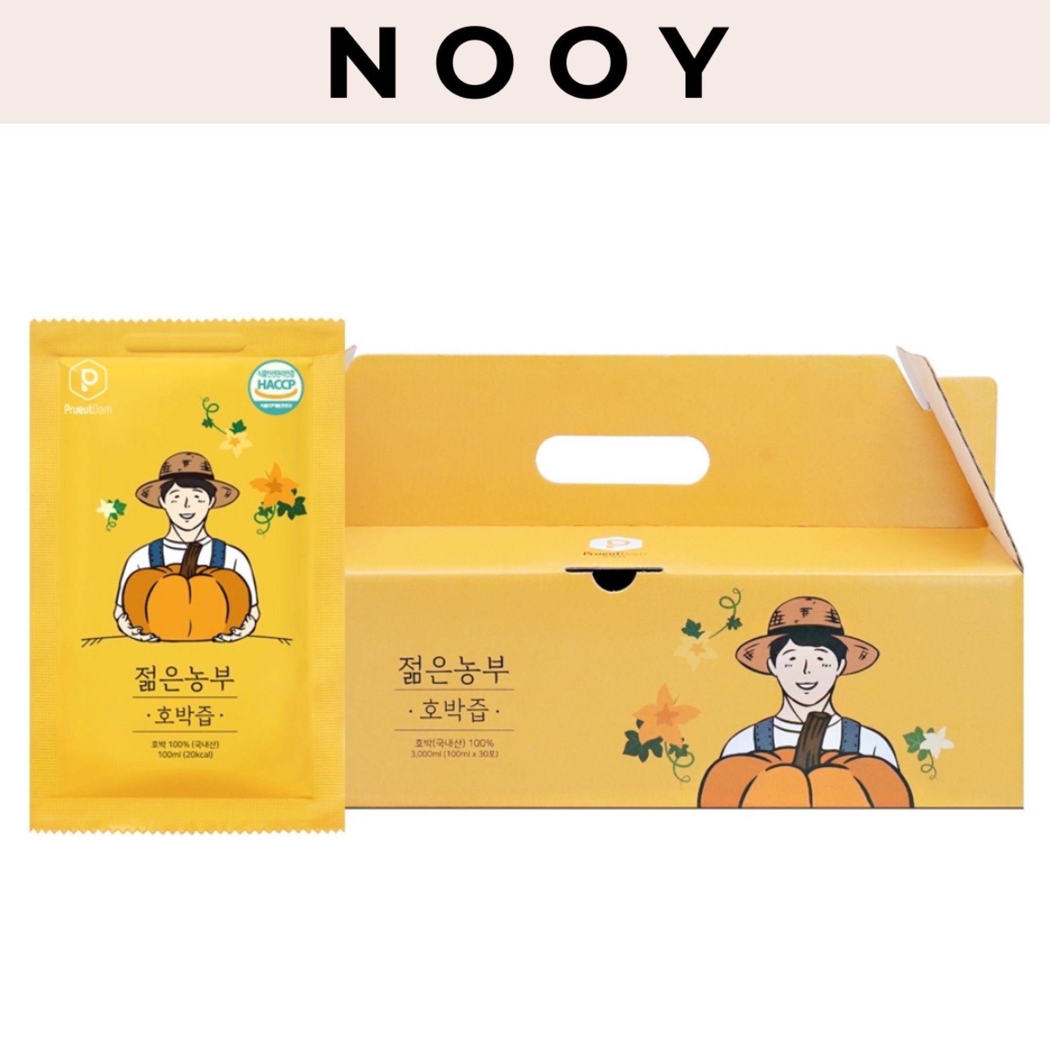 韓国健康食品プルッダム 若い農夫のかぼちゃジュース100ml30包かぼちゃエキス飲料ダイエットサポートかぼちゃ汁温活