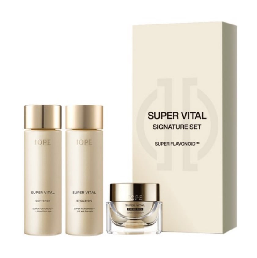 スーパーバイタル シグネチャー 基礎化粧品 3種 (トナー : 80ml, エマルジョン : 80ml, クリーム : 25ml) (肌保湿/栄養/障壁強化/弾力強化/ シワケア)