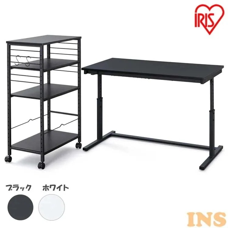 昇降デスク 幅120cm UDD-1200 + デスクサイドワゴン DSW-600 昇降デスク デス　メガ割