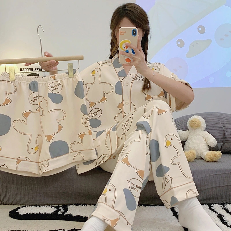 【超お得1つ買うと10個もらえる】メガ割夏パジャマ サマーパジャマ レディース 半袖パンツ スリーピース コットン キュート サマーショーツ プラスサイズ ホームウェア 空調服 43,303円