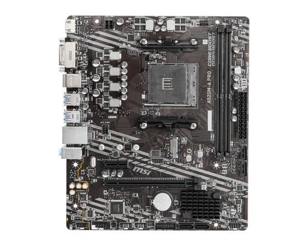 MSI A520M-A PRO AM4 AMD A520 SATA 6Gb/s USB 3.0 Micro ATX AMD Motherboard