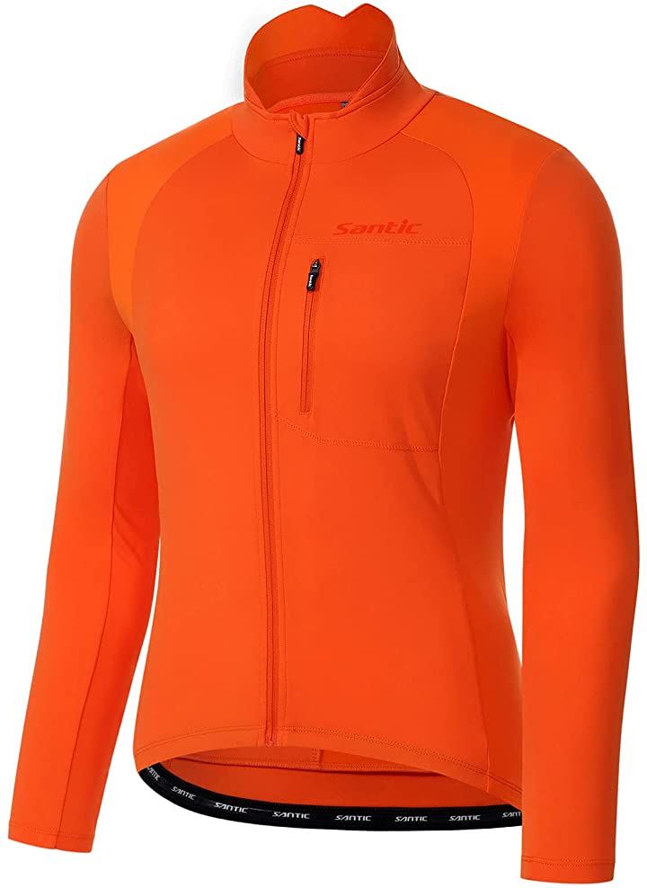 メンズ サイクルジャージ 長袖 サイクルジャケット ウィンドブレーカー 防風 防寒 秋冬用 XXL( オレンジ, 2XL) 5,068円