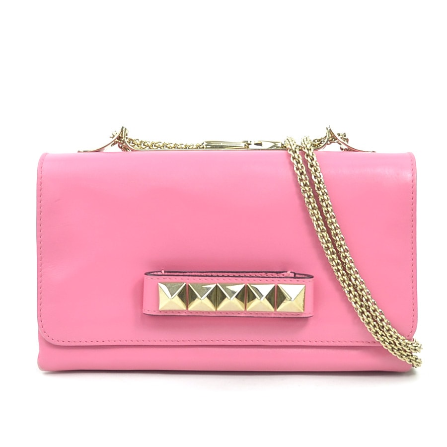 ヴァレンティノ ガラヴァーニ Valentino Garavani ショルダーバッグ クラッチバッグ レザー ピンク レディース r10961a