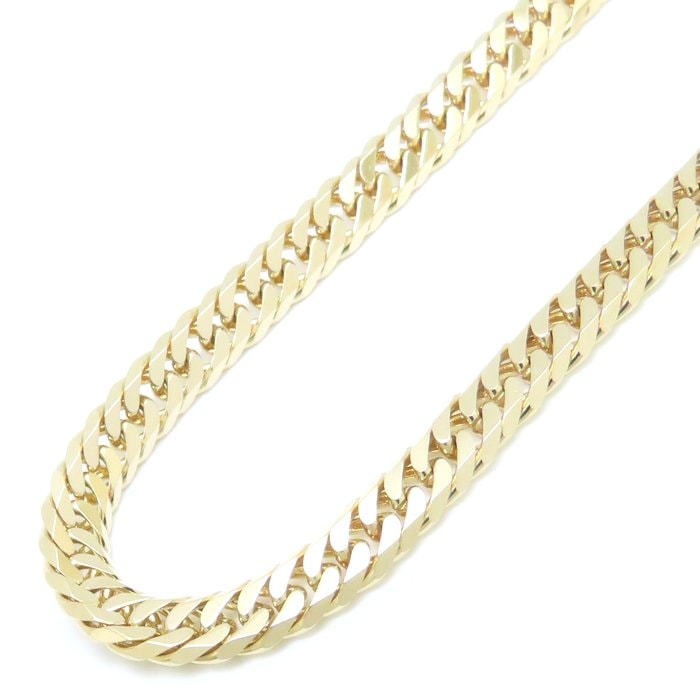 喜平ネックレス K18YG イエローゴールド 6面 ダブル 50cm 30.7g/76081【中古】