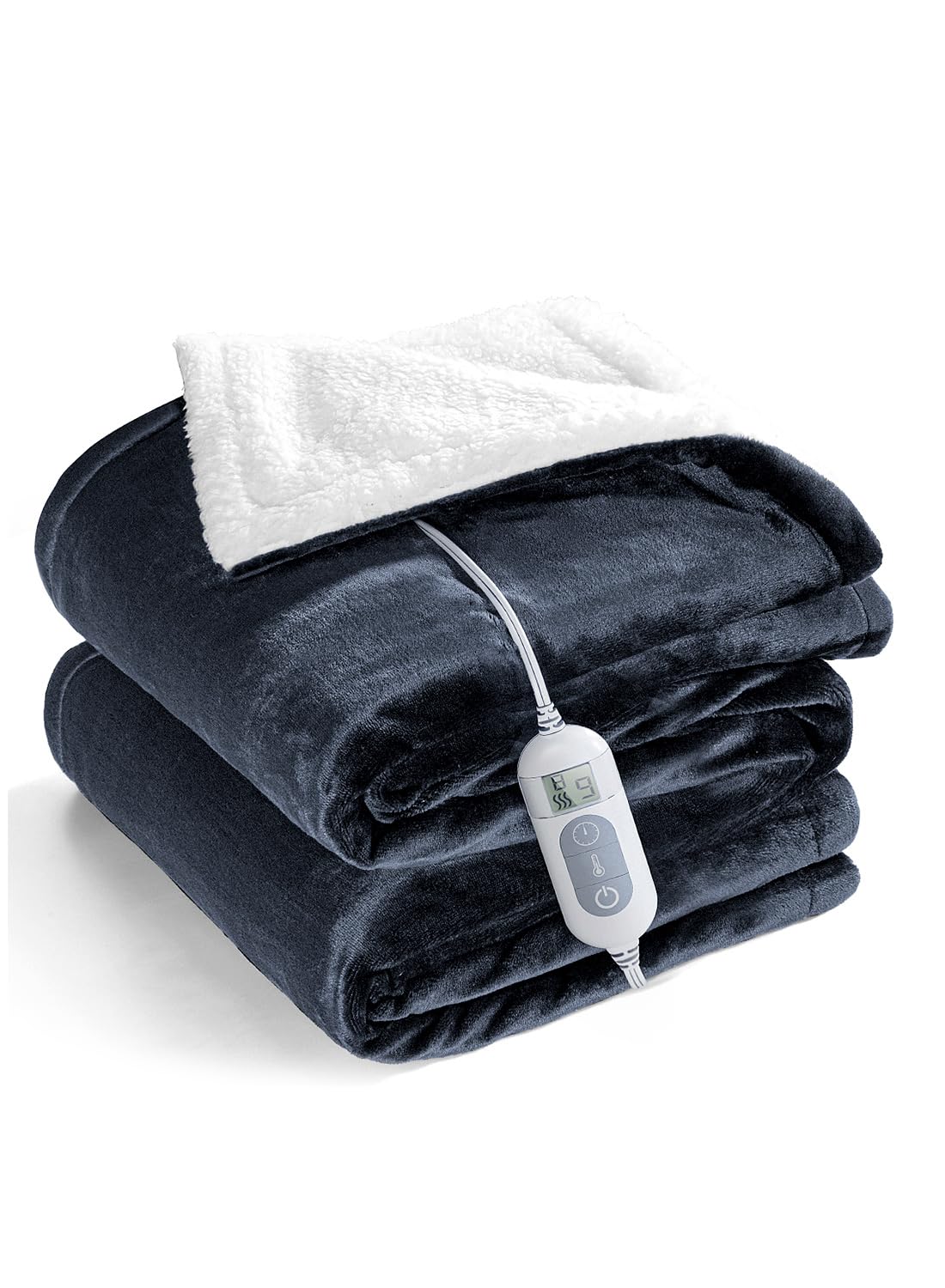 電気毛布 掛け敷き 省エネ 厚手生地 8段温度調整＆9段階タイマー設定可能 切り忘れ防止タイマー付き 水洗い可 ふわふわ生地 ダニ退治 頭寒PSE認証済み (130*188)