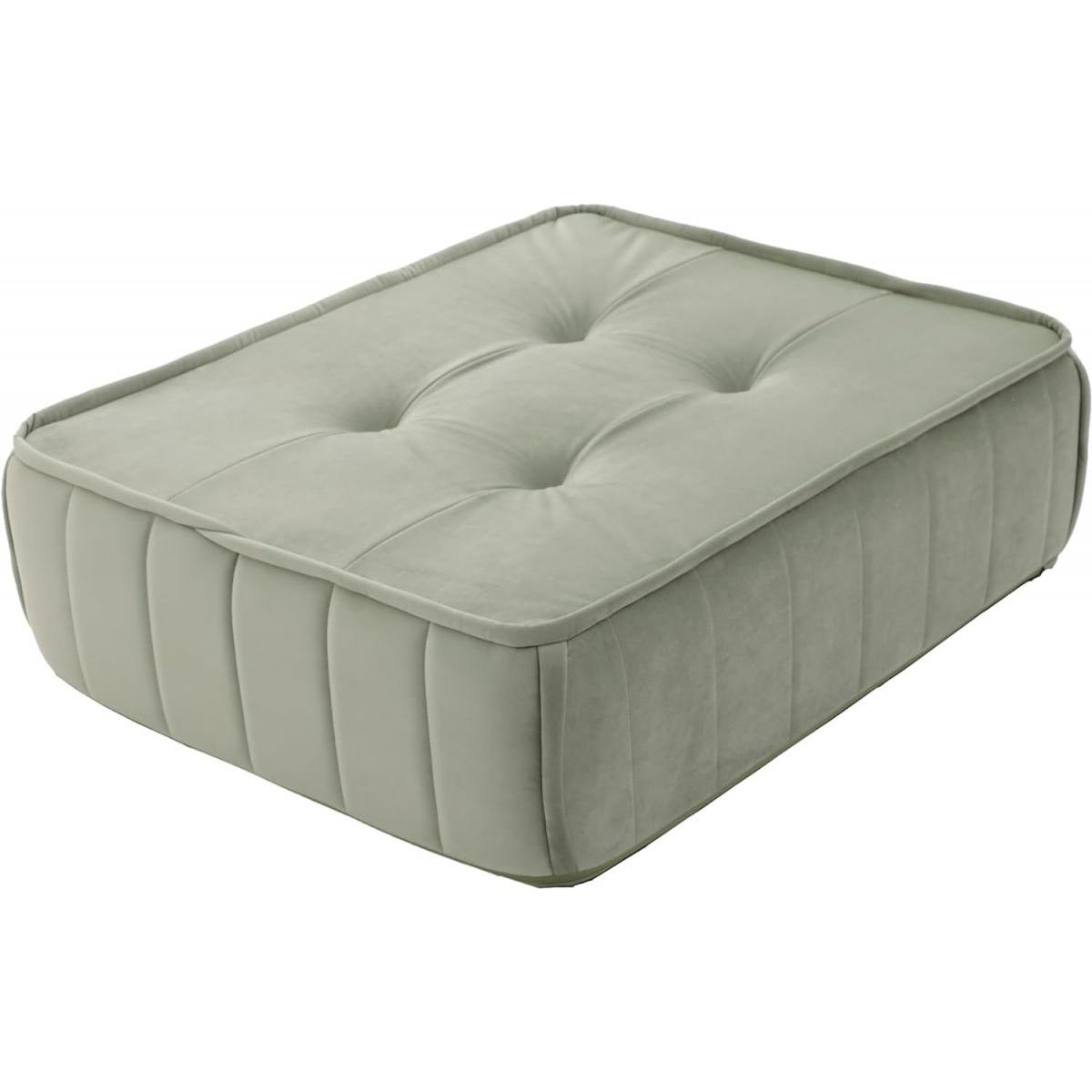 【I】セルタン フロアクッション 単品 ベロア生地 日本製 アーモンドグリーン A1149a-b-720GRN クッション 座布団 フロアクッション 【受注生産品】グ 水洗