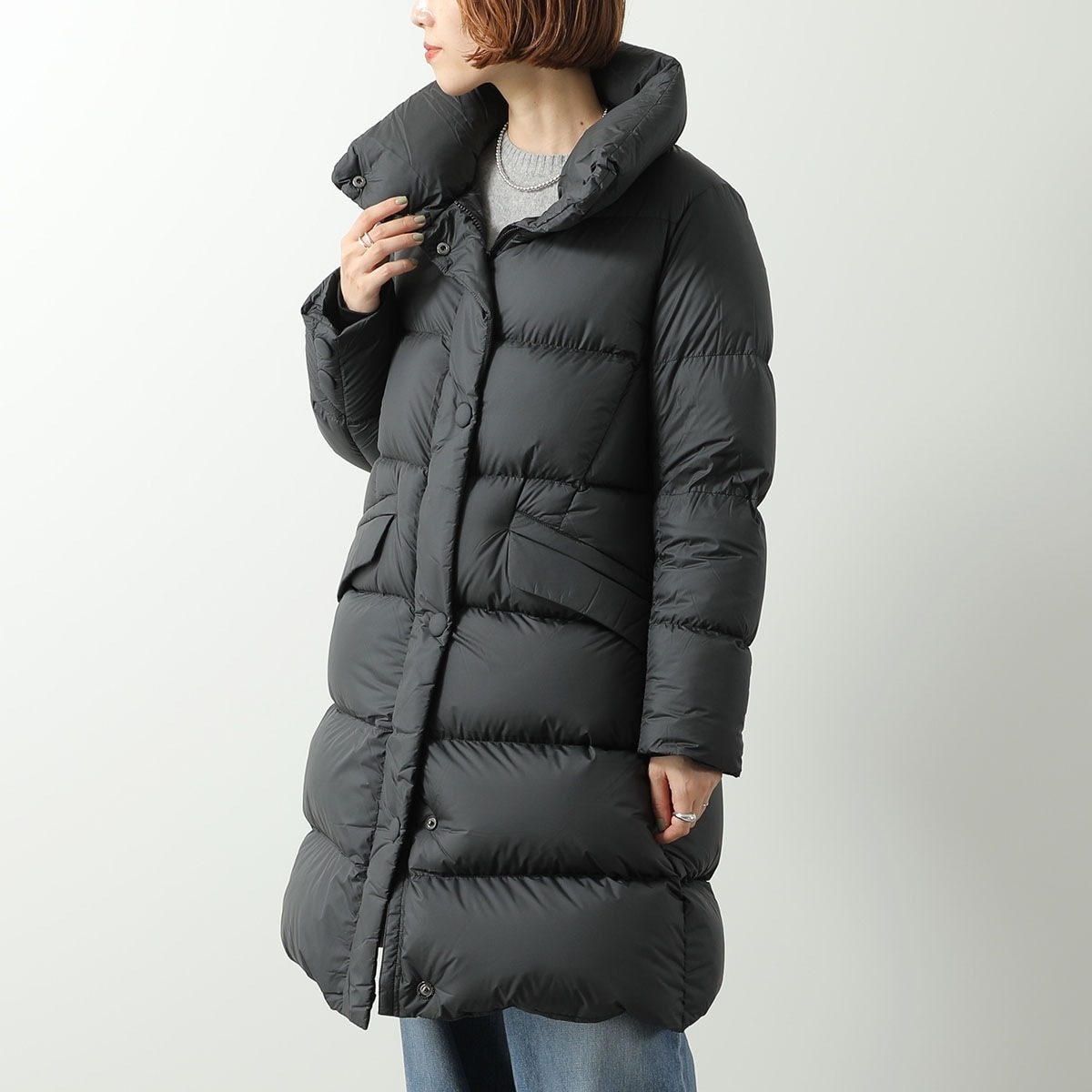 CAPE HORN ケープホーン ダウンコート UPSALA B2541 レディース スタンドカラー ライトダウン 撥水 500 BLACK