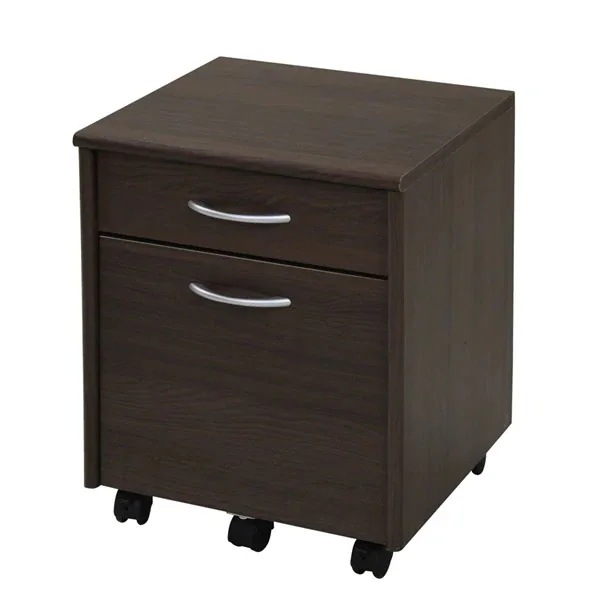 JKプラン デスク ワゴン 2段 幅40 奥行39 高さ50.5 FWD-0008-BR ブラウン