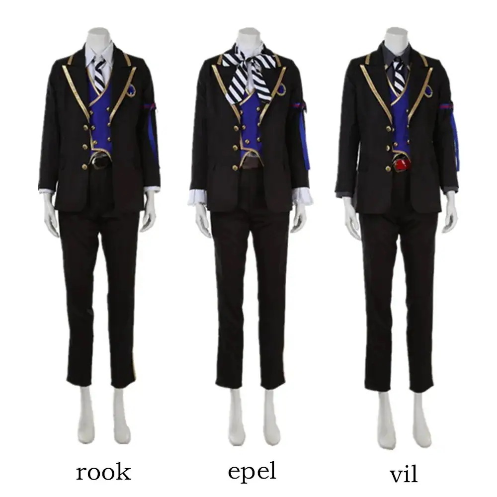 ツイステ ポムフィオーレ寮 epel rook vil エペルフェル ルークハント ヴィルシェーンハイト コスプレ衣装 コスチューム
