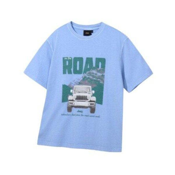 R2TSU220 スカイブルー 男女共用 RODE ガーメントダイ 半袖Tシャツ_SC