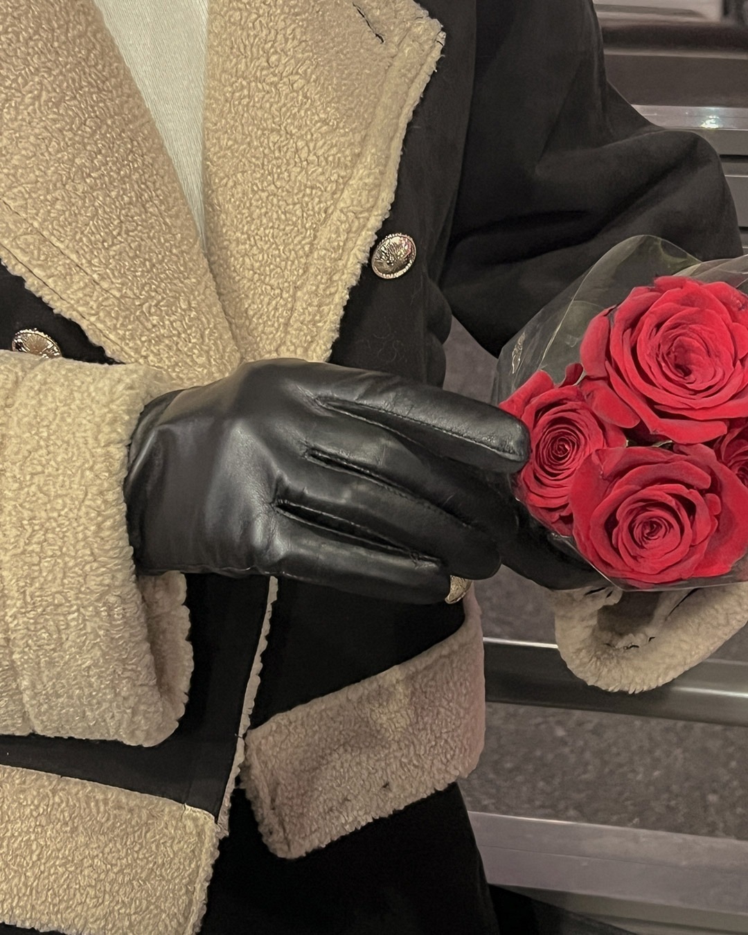 羊レザー手袋韓国ファッション レディース