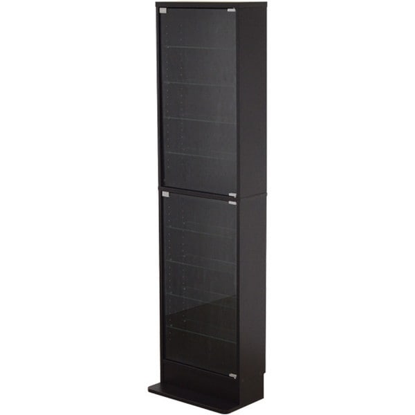 ホームテイスト CLR-485 ダークブラウン コレクションラック【-Luke-ルーク】浅型ハイタイプ メーカー直送