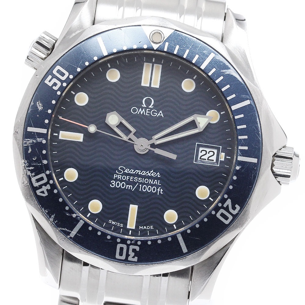 オメガ OMEGA 2561.80 シーマスター300 デイト クォーツ ボーイズ _957431【中古】