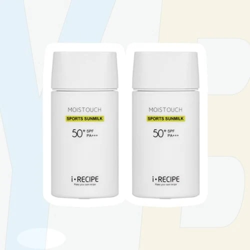 アイレシピ モイストタッチスポーツ サンミルク SPF50 + PA +++ 50ml x2 / x3 /