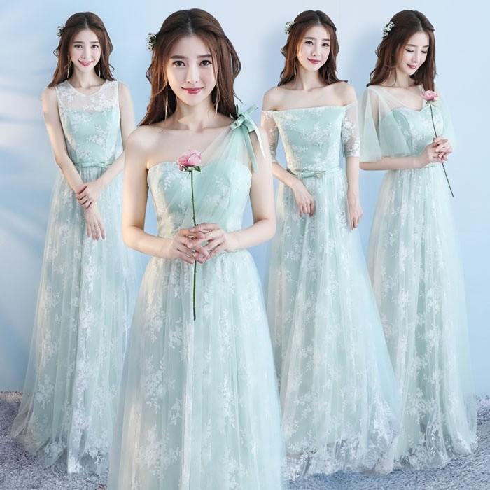 S/M/L/XL/2XL ブライズメイド ドレス ロング丈 二次会 パーティー 6タイプ ドレス ドレス 結婚式 結婚式 謝恩会 卒業式 発表会