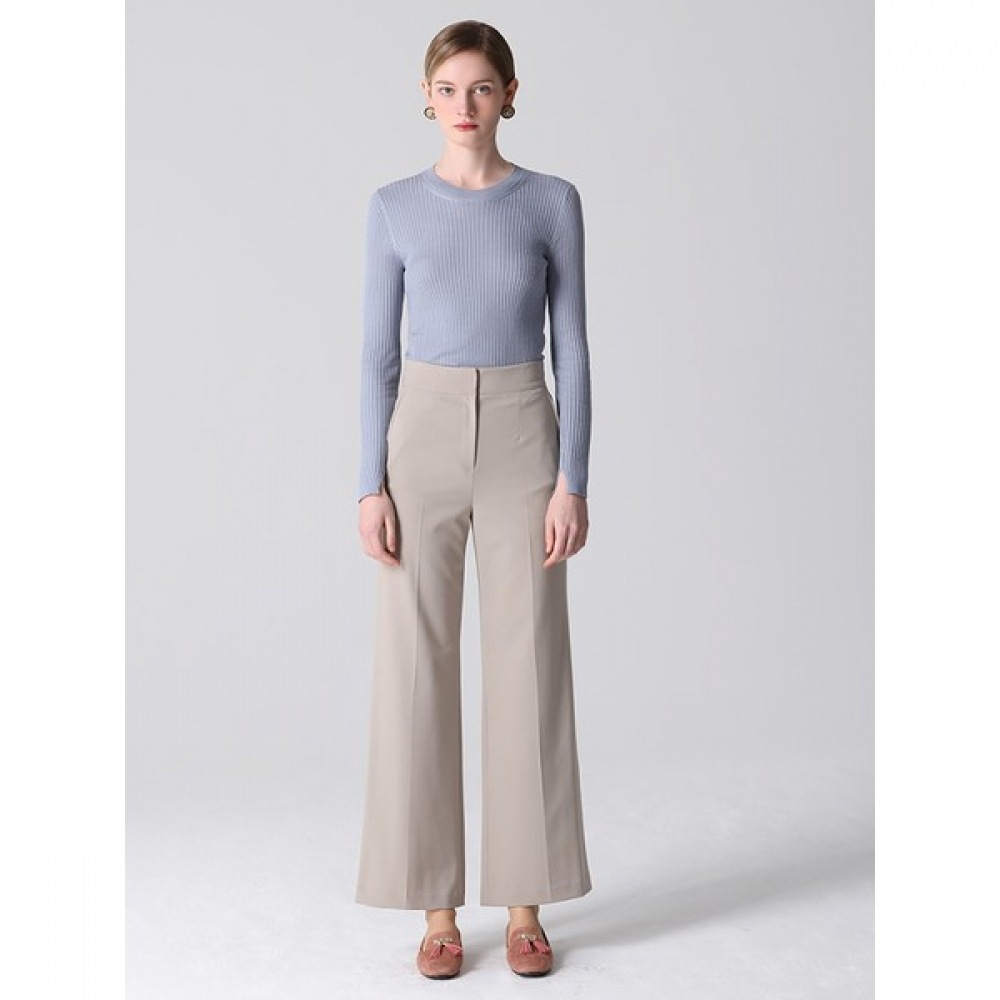 [Shes Miss] パーフェクトフィットソリッドバックバンディングワイドパンツ (価格:168,000ウォン) 4,589円