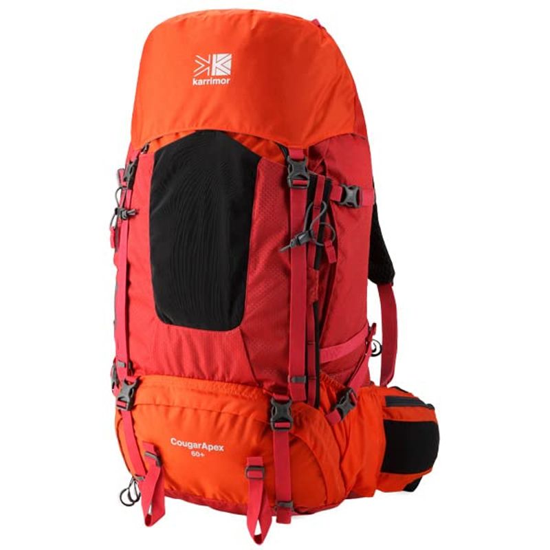 （訳ありセール 格安） 登山用リュックサック 大型 CougarApex 60+ K.Orange(K.オレンジ) 登山バッグ
