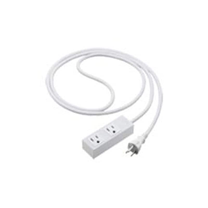 即納：パナソニック(Panasonic) S-OAタップ 接地15A形 2コ口・マットホワイト 2mコード付 マグネット付 WCHS2522MW