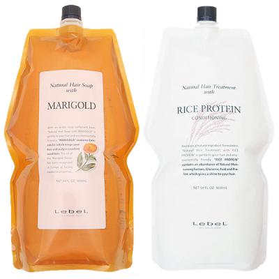【セット】 ルベル ナチュラルヘアソープ ウィズ マリーゴールド MG 1600mL + ヘアトリートメント ウィズ RP ライスプロテイン 1600mL 8,248円