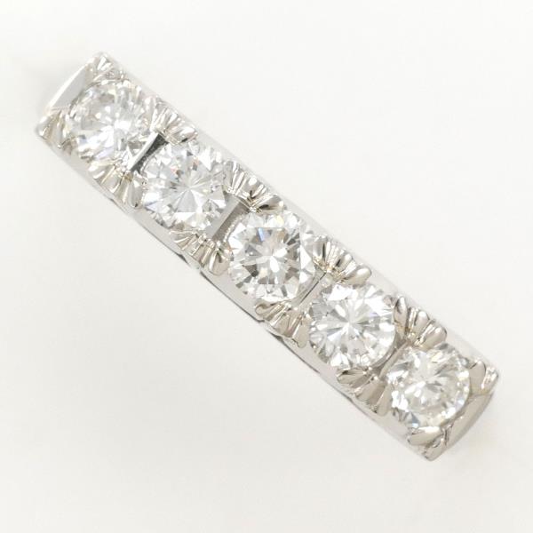 PT850 プラチナ リング 指輪 16号 ダイヤ 0.63 カード鑑別書 ジュエリー 中古
