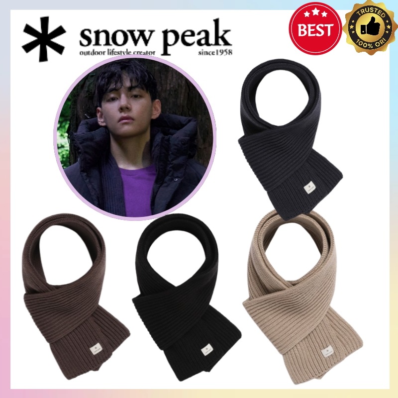 【Snow Peak】BTS テテ 着用 ソフト マフラー 男女共用 韓国限定 正規品 秋冬新作 韓国マフラー