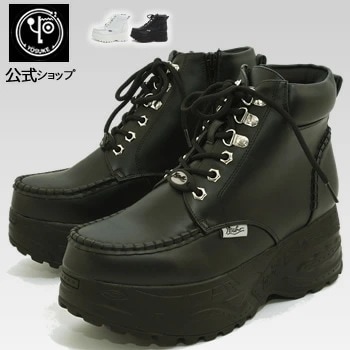 【公式SHOP特典キズ補修液付】 ヨースケ 厚底 スニーカー メンズ ハイカット 7cm 厚底フラット