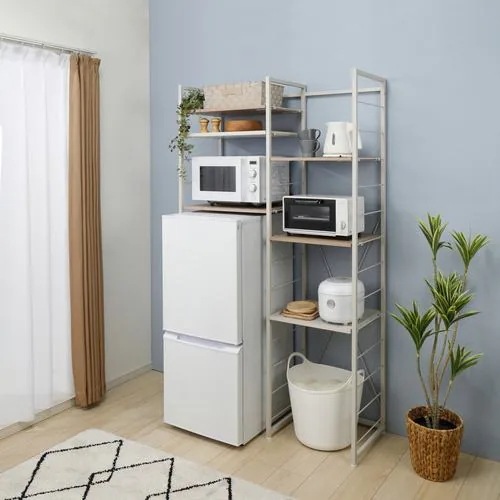 ヤマダオリジナル 110幅家電ラック「ミュクレ」ナチュラル