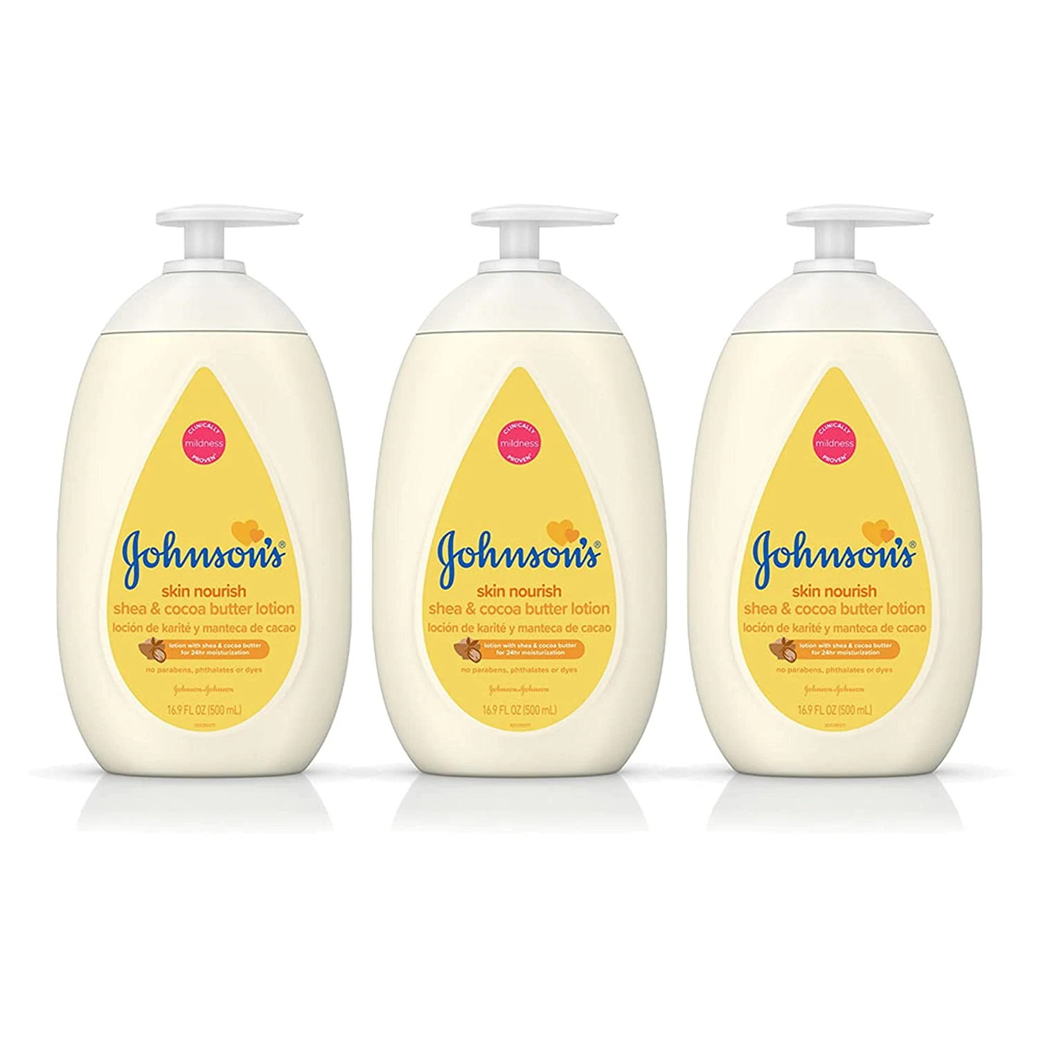 ジョンソンのシアココアバター付きベビー保湿乾燥スキンローション16.9flオズ(3パック)