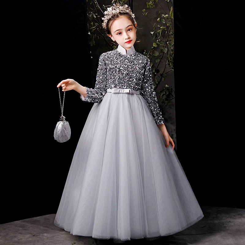 お子様用ドレスプリンセススカートスカートスカートスカートスカートシャー秋のピアノパフォーマンスコスムフラワーボーイバースデードレス