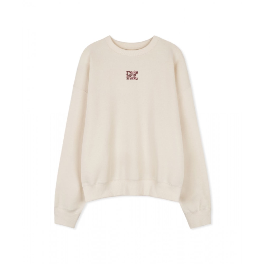 FREI ウィメンズエッセンシャルロゴスウェットシャツ (クリーム)