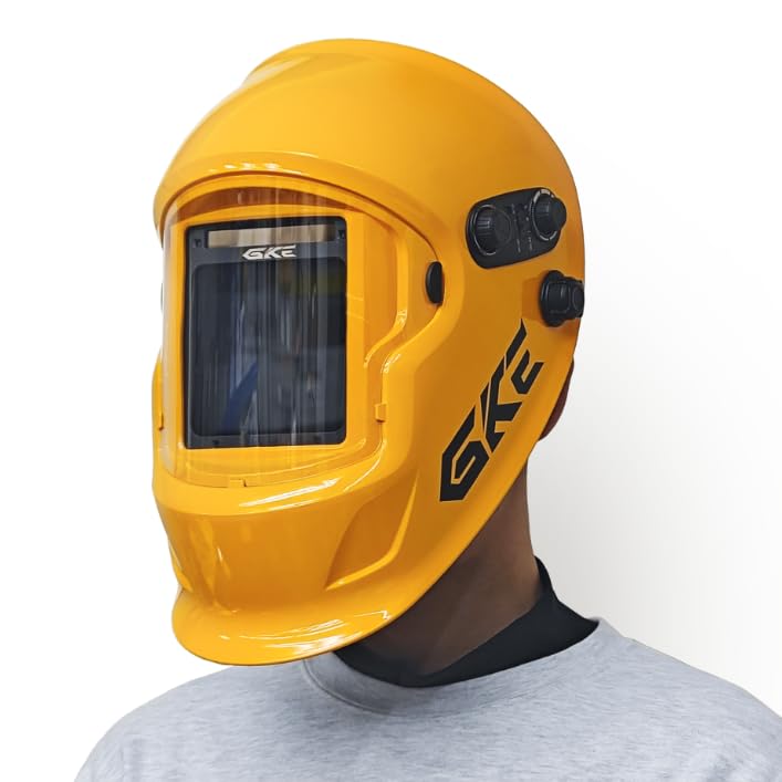溶接面 自動遮光溶接面 GKE 自動感光式溶接マスク4アークセンサー 自動フィルター 調整可能 広視野 遮光度4/5-9/9-13 本当の色を映す ソーラーパワー TIG MIG ARC溶接に対応溶接 6,128円