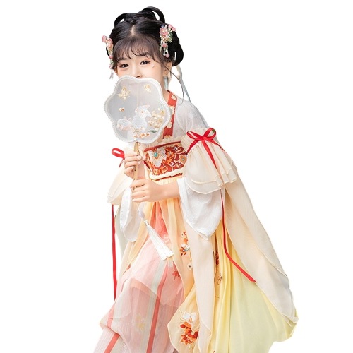 ハイエンド漢服女子児童オリジナル国超仙小女孩古襦スカート子供プリンセスワンピース唐 6,299円