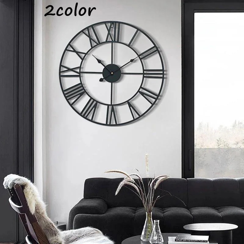 現品壁掛時計 クロック 掛け時計 ウォールクロック レトロ 掛時計 デザイン時計 インテリア 見やすい 直径5060cm 金属製 風